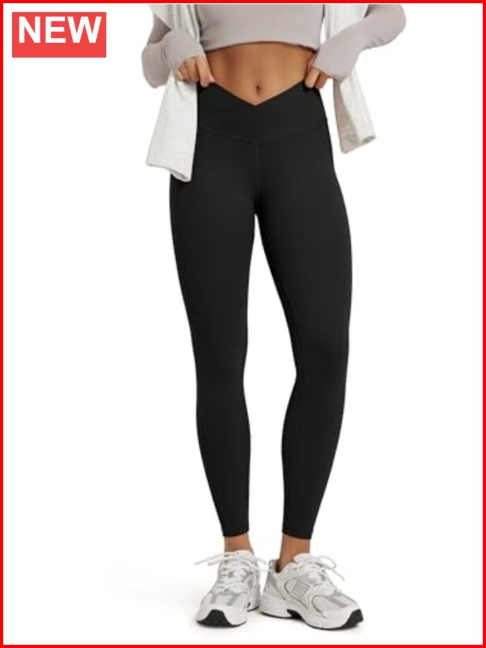 Buttery Soft Cross Waist High Rise Yoga Leggings 25" Inseam